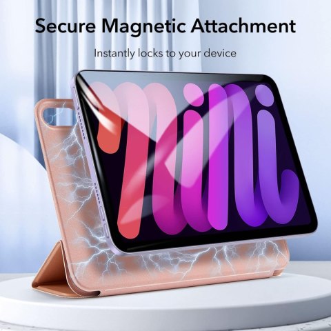 MAGNETYCZNE ETUI NA TABLET IPAD MINI 6 2021 8.3" CASE RÓŻOWY ZAMYKANY