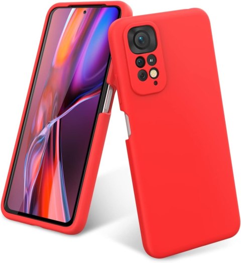 SILIKONOWE ETUI DO XIAOMI REDMI NOTE 11 PRO 5G CASE PLECKI CZERWONE