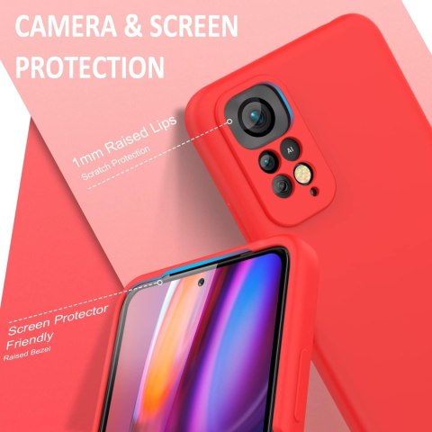 SILIKONOWE ETUI DO XIAOMI REDMI NOTE 11 PRO 5G CASE PLECKI CZERWONE