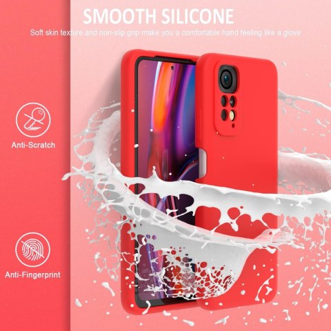 SILIKONOWE ETUI DO XIAOMI REDMI NOTE 11 PRO 5G CASE PLECKI CZERWONE