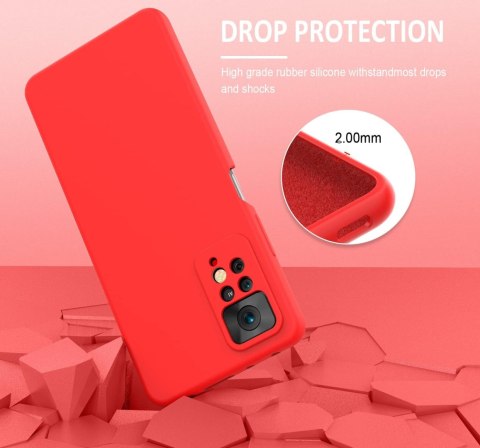 SILIKONOWE ETUI DO XIAOMI REDMI NOTE 11 PRO 5G CASE PLECKI CZERWONE