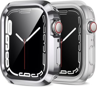 2x ETUI NA ZEGAREK APPLE WATCH 7/8 41mm + 4/5/6/SE 40mm SREBRNE & BEZBARWNE