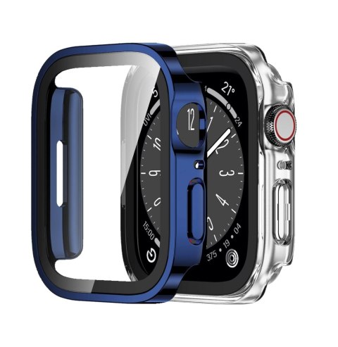 2x ETUI OBUDOWA NA ZEGAREK APPLE WATCH 7/8 41mm GRANATOWA BEZBARWNA LEKKA