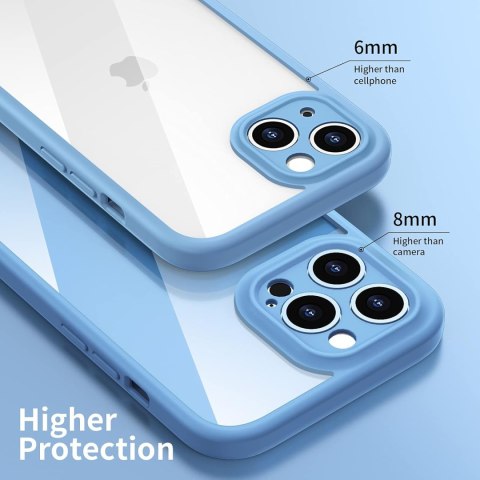 ETUI BUMPER APPLE IPHONE 13 6.1" CZARNA RAMKA PRZYCIEMNIONE SZKŁO ANTI-SPY