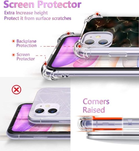 ETUI POKROWIEC DO APPLE IPHONE 11 6.1"CASE CZARNE SILIKONOWE PLECKI