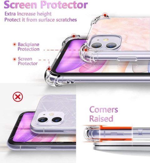 ETUI POKROWIEC DO APPLE IPHONE 11 6.1"CASE RÓŻOWE SILIKONOWE PLECKI