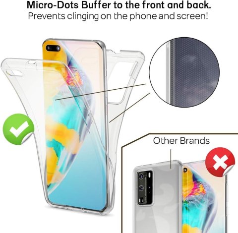 ETUI POKROWIEC DO HUAWEI P40 PRO SILIKONOWY BEZBARWNY ZAMYKANY CASE BUMPER