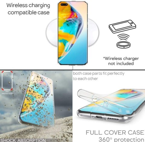 ETUI POKROWIEC DO HUAWEI P40 PRO SILIKONOWY BEZBARWNY ZAMYKANY CASE BUMPER