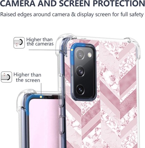 ETUI POKROWIEC DO SAMSUNG GALAXY S20 FE CASE SILIKONOWY RÓŻOWE PLECKI