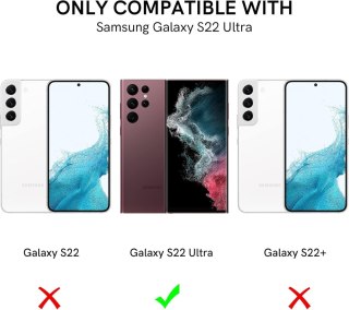 ETUI SAMSUNG GALAXY S22 ULTRA CASE Z EKOSKÓRY Z PORTFELEM BIAŁY MARMUREK