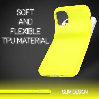 ETUI SILIKONOWE APPLE IPHONE 12/12 PRO CASE ŻÓŁTY NEON MATOWY LEKKI