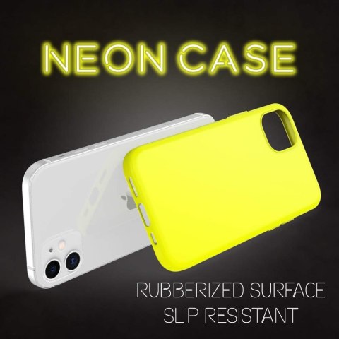 ETUI SILIKONOWE APPLE IPHONE 12/12 PRO CASE ŻÓŁTY NEON MATOWY LEKKI