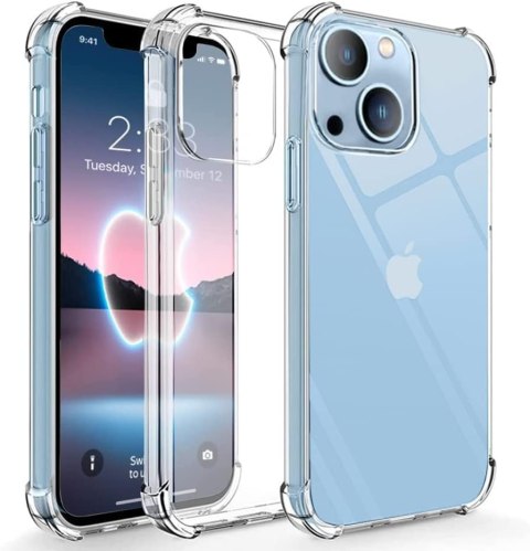 ETUI SILIKONOWE DO APPLE IPHONE 14 6.1" TRANSPARENTNE BEZBARWNE LEKKIE