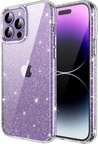 ETUI SILIKONOWE DO APPLE IPHONE 14 PRO 6.1" TRANSPARENTNE BROKATOWE