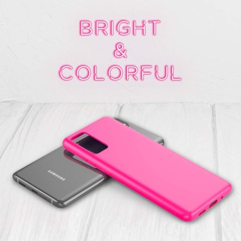 ETUI SILIKONOWE DO SAMSUNG GALAXY S20 CASE RÓŻOWY NEONOWY ULTRA LEKKI