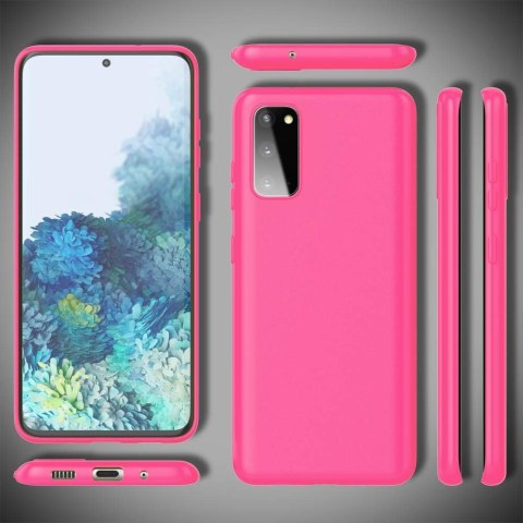 ETUI SILIKONOWE DO SAMSUNG GALAXY S20 CASE RÓŻOWY NEONOWY ULTRA LEKKI