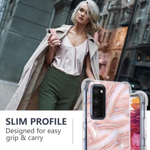 ETUI SILIKONOWE DO SAMSUNG GALAXY S20 FE 4G/5G 6.50" CASE RÓŻOWY PERŁOWY