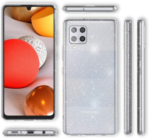 ETUI SILIKONOWE SAMSUNG GALAXY A42 5G BEZBARWNE BROKATOWE BŁYSZCZĄCE