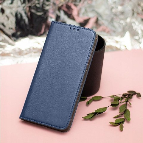 ETUI Z KLAPKĄ SAMSUNG GALAXY A52 4G/5G CASE GRANATOWY Z EKOSKÓRY ELEGANCKI