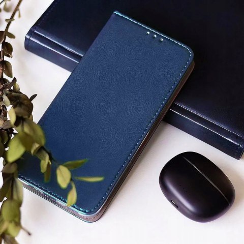 ETUI Z KLAPKĄ SAMSUNG GALAXY A52 4G/5G CASE GRANATOWY Z EKOSKÓRY ELEGANCKI