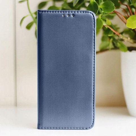 ETUI Z KLAPKĄ SAMSUNG GALAXY A52 4G/5G CASE GRANATOWY Z EKOSKÓRY ELEGANCKI