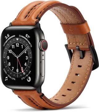 PASEK DO ZEGARKA APPLE WATCH 42/44/45mm SE/9/8/7/6/5/4/3/2/1 BRĄZOWY +ETUI