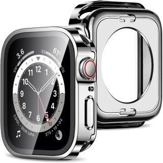 2x ETUI OBUDOWA NA ZEGAREK APPLE WATCH 7/8 45MM CASE SREBRNY BUMPER