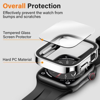 2x ETUI OBUDOWA NAKŁADKA NA ZEGAREK APPLE WATCH 7/8 45MM CASE BEZBARWNY