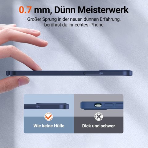 ETUI APPLE IPHONE 12/12 PRO ULTRA LEKKIE MIENIĄCE SIĘ NIEBIESKIE A2172