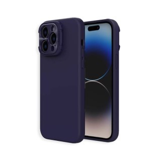 ETUI APPLE IPHONE 14 PRO MAX CASE SILIKONOWY FIOLETOWY +OTWIERANY OBIEKTYW