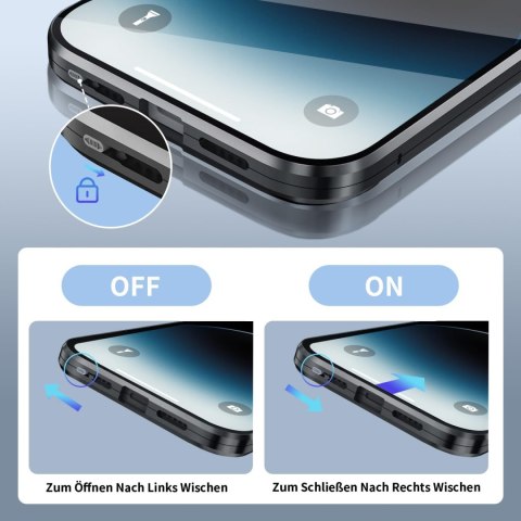 ETUI CZARNE BUMPER APPLE IPHONE 13 PRO 6.1" OCHRONA 360° +SZKŁO NA APARAT