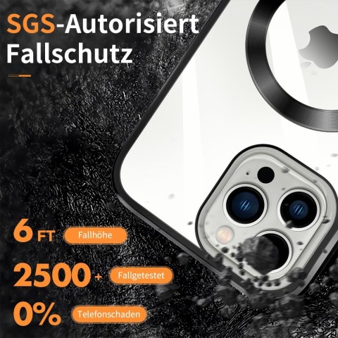 ETUI CZARNE BUMPER APPLE IPHONE 13 PRO 6.1" OCHRONA 360° +SZKŁO NA APARAT
