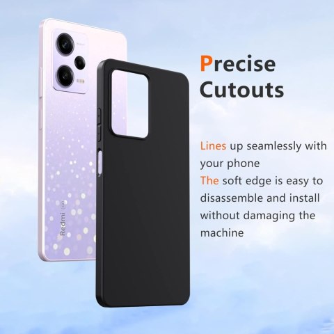 ETUI XIAOMI POCO X5 PRO CASE CZARNY MATOWY SILIKONOWYULTRA LEKKI 22101320G