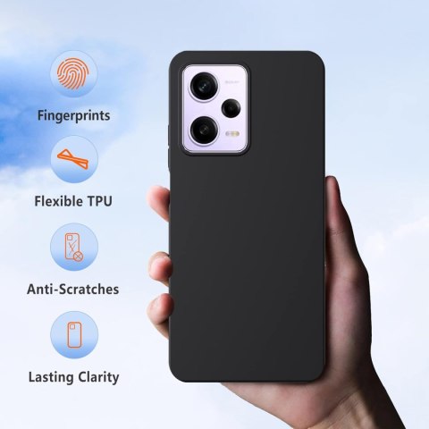 ETUI XIAOMI POCO X5 PRO CASE CZARNY MATOWY SILIKONOWYULTRA LEKKI 22101320G