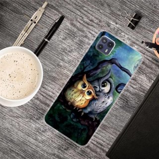 ETUI MOTOROLA MOTO G50 5G WIELOKOLOROWE PLECKI SÓWKI + SZKŁO HARTOWANE