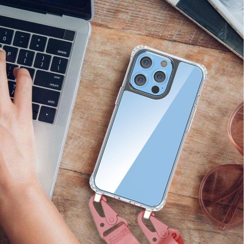 ETUI POKROWIEC APPLE IPHONE 14 PRO MAX BEZBARWNE SILIKONOWE PLECKI +SMYCZ