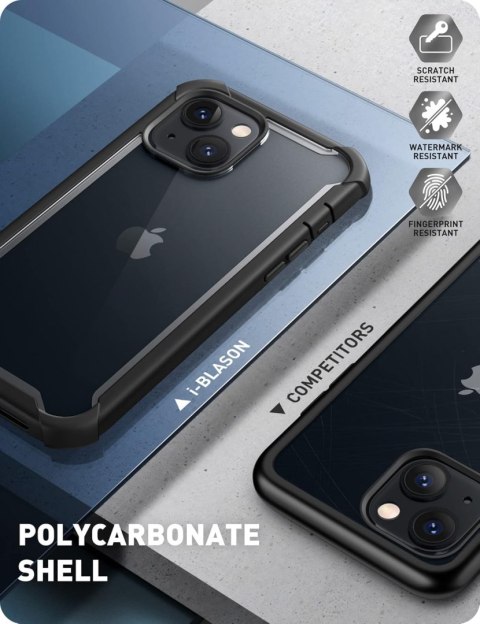 ETUI POKROWIEC DO APPLE IPHONE 14 PLUS BEZBARWNE PLECKI CZARNA RAMKA BUMPER