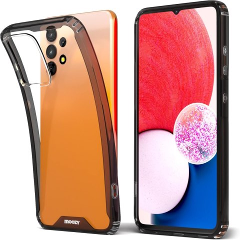 ETUI POKROWIEC SAMSUNG GALAXY A13 4G CZARNA RAMKA BEZBARWNE PLECKI M-A135