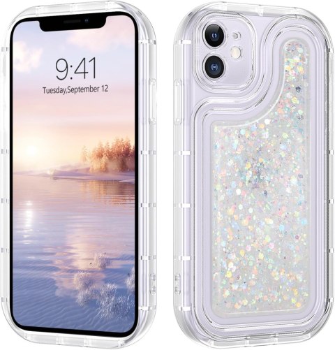 ETUI SILIKONOWE APPLE IPHONE 12 6.1" CASE BROKATOWY ŚWIECĄCY W CIEMNOŚCI