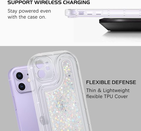 ETUI SILIKONOWE APPLE IPHONE 12 6.1" CASE BROKATOWY ŚWIECĄCY W CIEMNOŚCI