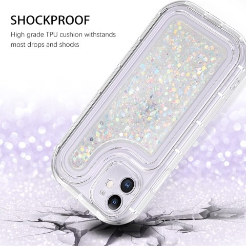 ETUI SILIKONOWE APPLE IPHONE 12 6.1" CASE BROKATOWY ŚWIECĄCY W CIEMNOŚCI