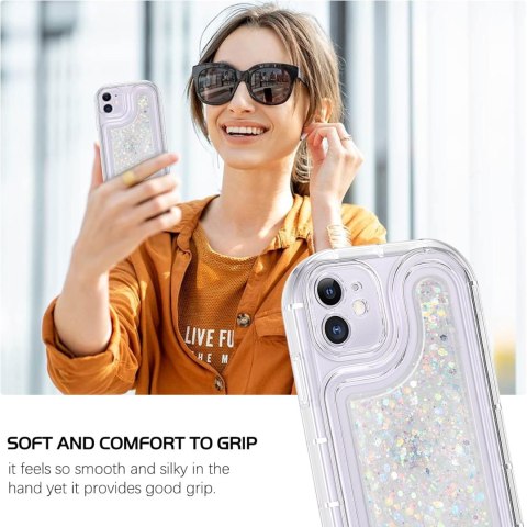 ETUI SILIKONOWE APPLE IPHONE 12 6.1" CASE BROKATOWY ŚWIECĄCY W CIEMNOŚCI