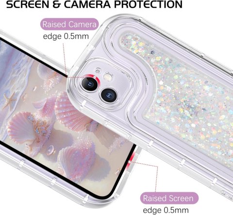 ETUI SILIKONOWE APPLE IPHONE 12 6.1" CASE BROKATOWY ŚWIECĄCY W CIEMNOŚCI