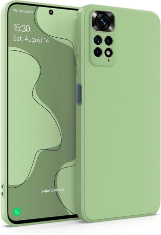 ETUI SILIKONOWE XIAOMI REDMI NOTE 11/NOTE 11S ZIELONE Z MIKROFIBRĄ LEKKIE