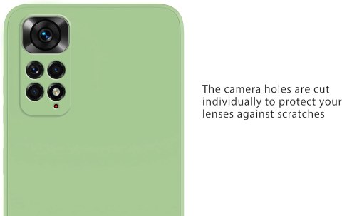 ETUI SILIKONOWE XIAOMI REDMI NOTE 11/NOTE 11S ZIELONE Z MIKROFIBRĄ LEKKIE