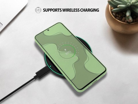 ETUI SILIKONOWE XIAOMI REDMI NOTE 11/NOTE 11S ZIELONE Z MIKROFIBRĄ LEKKIE