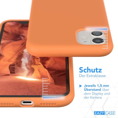 ETUI SILIKONOWE MIĘKKIE DO APPLE IPHONE 11 6.1" CASE POMARAŃCZOWY NEON