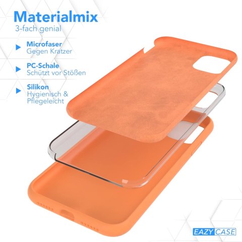 ETUI SILIKONOWE MIĘKKIE DO APPLE IPHONE 11 6.1" CASE POMARAŃCZOWY NEON