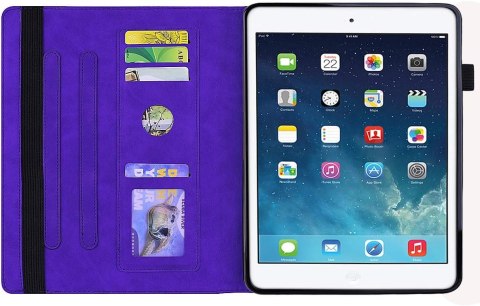 ETUI TABLET APPLE IPAD 10.2"-10.5" RÓŻNE MODELE CASE Z EKOSKÓRY FIOLETOWY