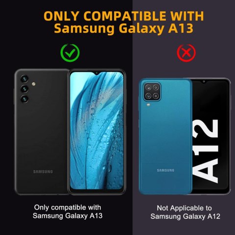 ETUI WZMOCNIONE SAMSUNG GALAXY A13 5G POMARAŃCZOWE NEON +SZKŁO HARTOWANE